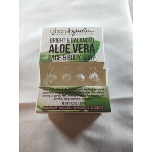 Urban Hydration Bright & Balanced Massaging Aloe Vera Leaf Face & Body Bar Soap